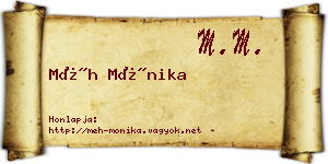 Méh Mónika névjegykártya